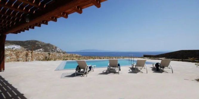 Villa située à Elia sur la cote Sud de Mykonos  
