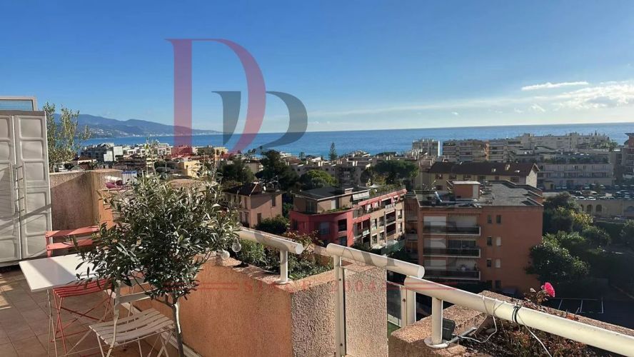 APPARTEMENT T2 49 M2 TERRASSE VUE MER ROQUEBRUNE CAP MARTIN