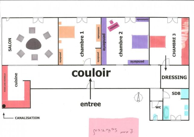 A louer APPARTEMENT T3 107 M2  LISIEUX