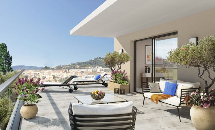 A louer APPARTEMENT DE PRESTIGE T2 48 M2 TERRASSE BORD DE MER LE CANNET