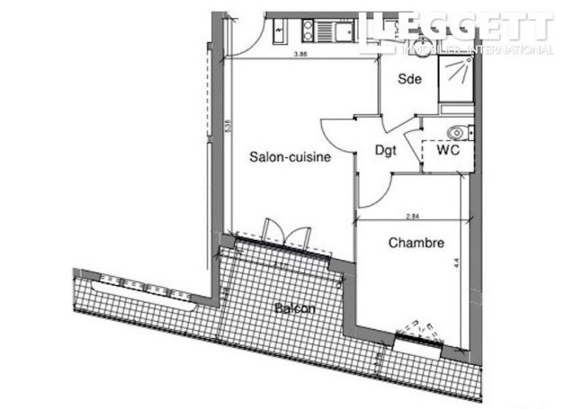 A louer APPARTEMENT NEUF T2 39 M2 BORD DE MER TOULON