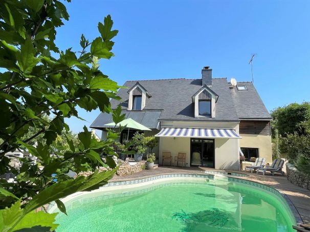 vente Maison avec piscine bord de mer Larmor Baden
