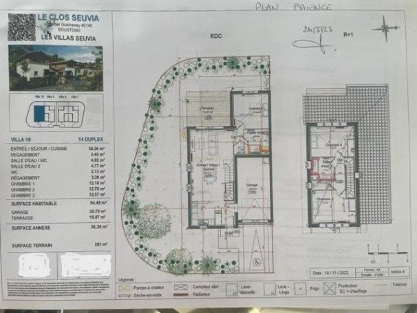 A vendre MAISON  4 PIECES 95 M2 BORD DE MER SOUSTONS