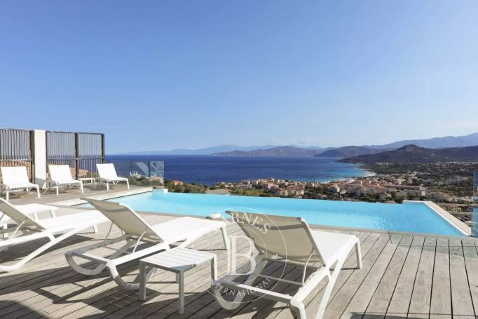 A louer Villa EN LOCATION DE VAVANCES 5 COUCHAGES piscine vue panoramique mer et montagnes ILE ROUSSE