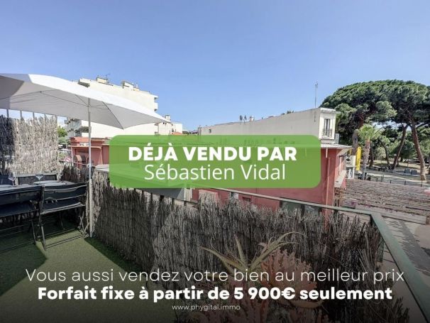 A louer APPARTEMENT T2 46 M2 TERRASSE BORD DE MER JUAN LES PINS