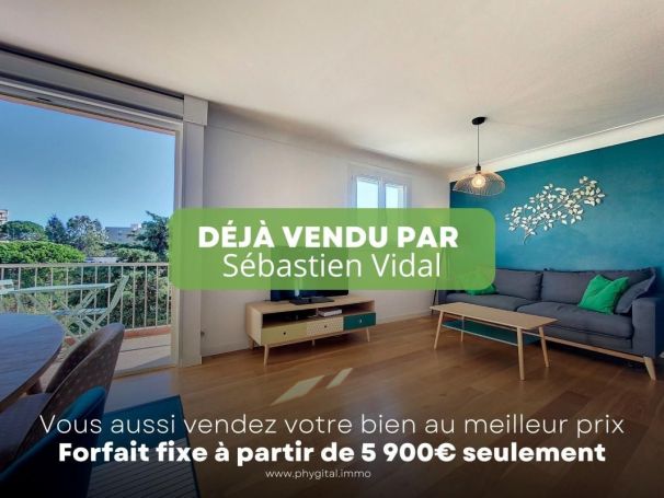 A louer APPARTEMENT T3 62 M2 BORD DE MER ANTIBES