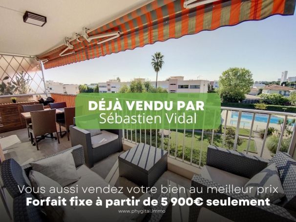 A louer APPARTEMENT T3 65 M2 TERRASSE VUE MER ANTIBES