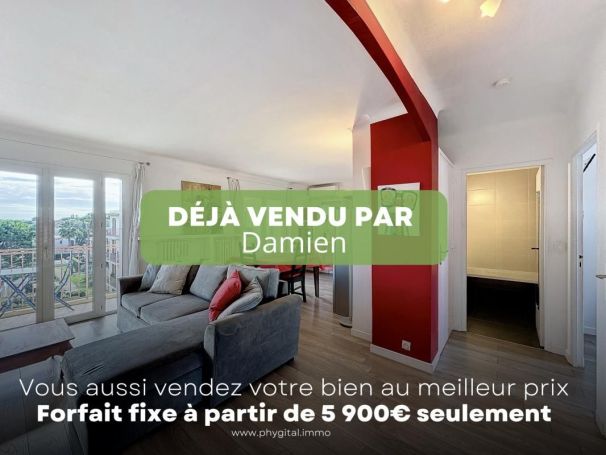 A louer APPARTEMENT T3 54 M2 TERRASSE VUE MER ANTIBES