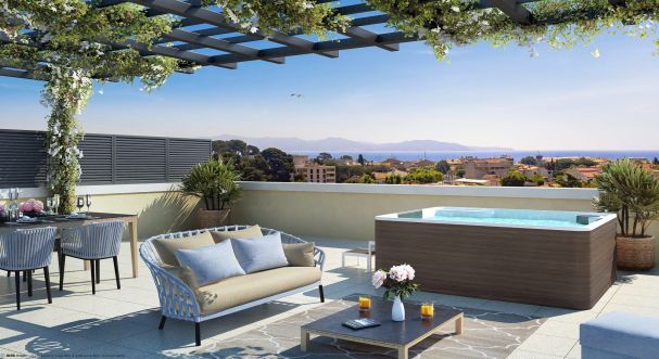 Superbe T4 dernier étage avec terrasse vue mer 13600 La Ciotat