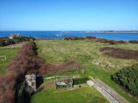 vente Maison en pierres de taille à 100 m de la plage vue mer de la terrasse