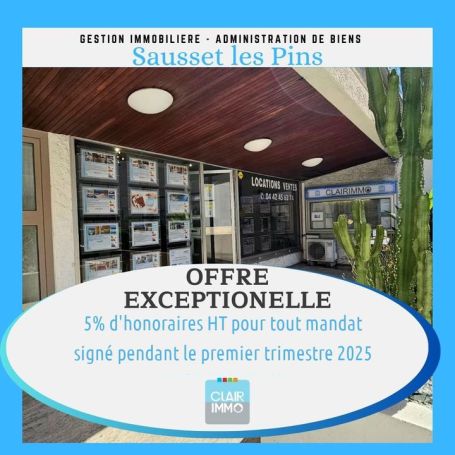 A louer APPARTEMENT T2 33 M2 VUE MER SAUSSET LES PINS