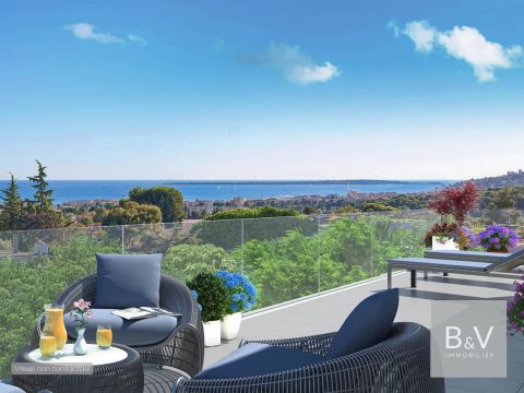 A vendre Appartement T4 80 m² DERNIER ETAGE vue mer VILLEUNEUVE LOUBET
