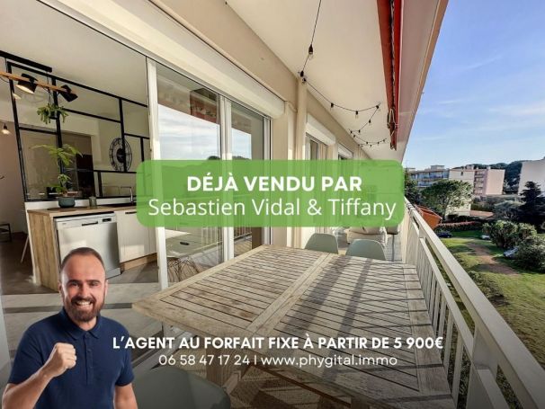 A louer APPARTEMENT T3 57 M2 TERRASSE BORD DE MER ANTIBES