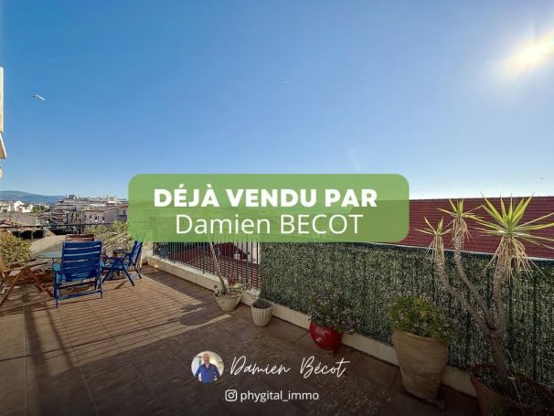 A louer APPARTEMENT T3 55 M2 TERRASSE BORD DE MER ANTIBES