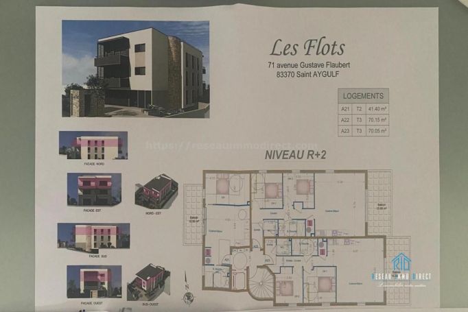 A louer APPARTEMENT DE PRESTIGE T3 70 M2 TERRASSE BORD DE MER SAINT AYGULF