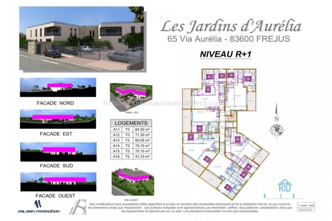 A louer APPARTEMENT T3 71 M2 TERRASSE BORD DE MER FREJUS
