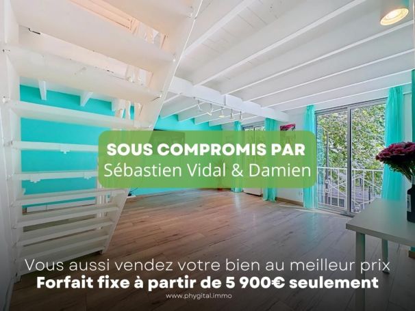A louer APPARTEMENT DUPLEX T2 46 M2 BORD DE MER JUAN LES PINS