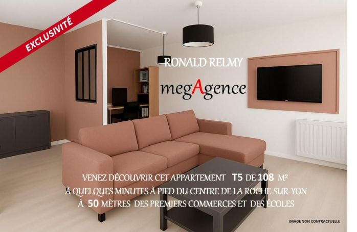 A louer APPARTEMENT T5 110 M2  LA ROCHE SUR YON