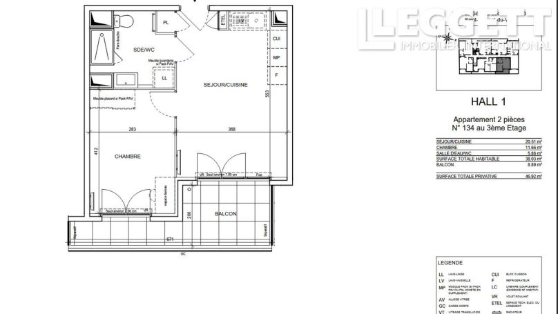 A louer APPARTEMENT NEUF T2 38 M2 BORD DE MER SAINT LAURENT DU VAR