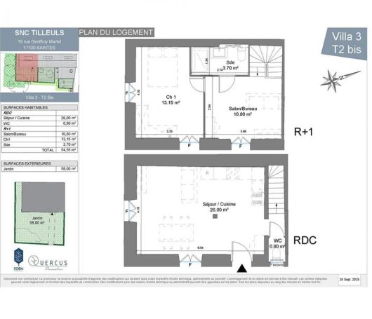 A louer MAISON  2 PIECES 54 M2  SAINTES