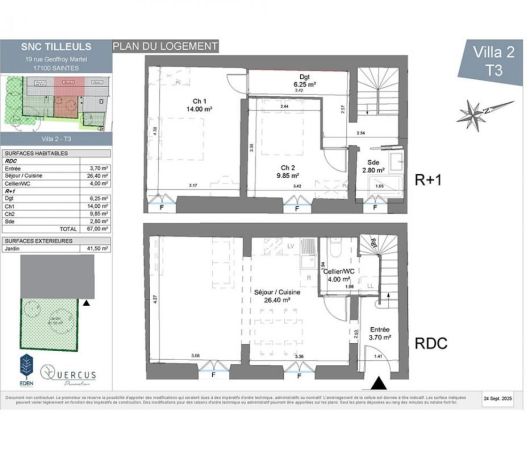 A louer MAISON  3 PIECES 67 M2  SAINTES