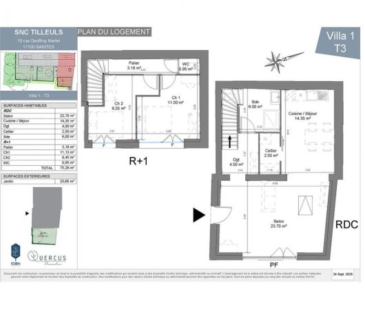 A louer MAISON  3 PIECES 75 M2  SAINTES