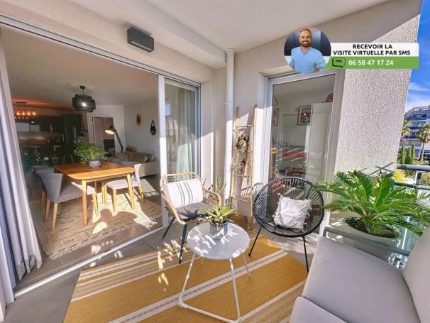 A louer APPARTEMENT T3 65 M2 TERRASSE BORD DE MER ANTIBES