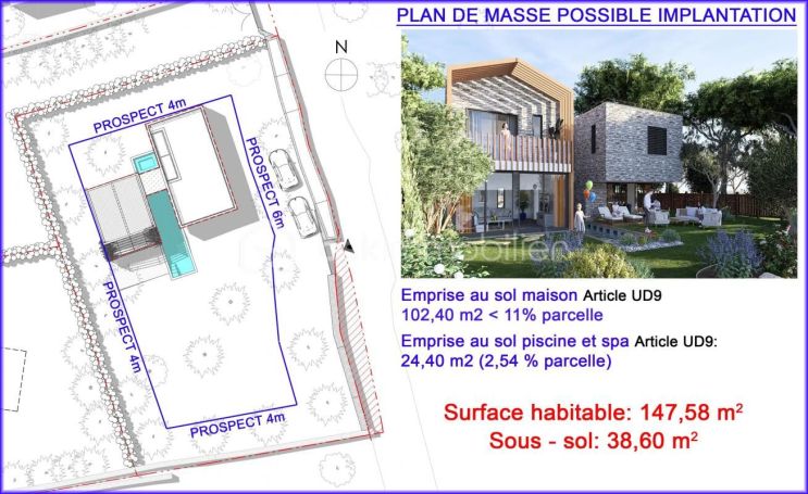A vendre TERRAIN 953 M2 BORD DE MER SETE