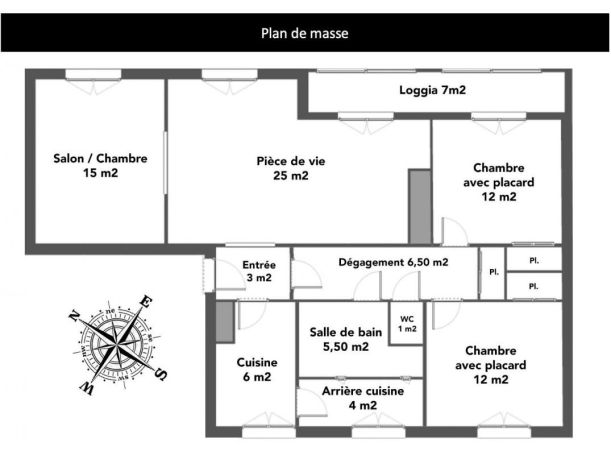 A louer APPARTEMENT T4 100 M2  CAEN