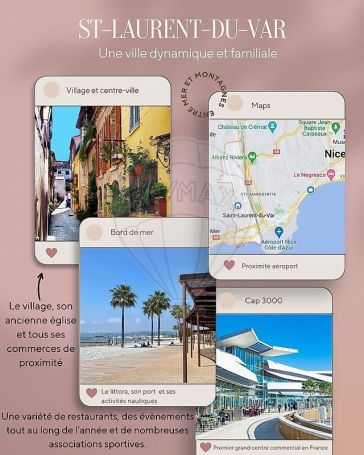 A louer APPARTEMENT NEUF T3 64 M2 TERRASSE BORD DE MER SAINT LAURENT DU VAR