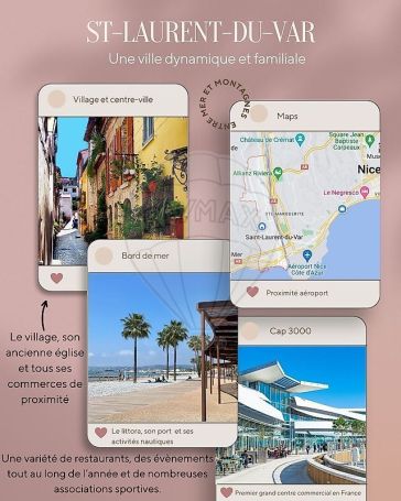 A louer APPARTEMENT NEUF T3 64 M2 TERRASSE BORD DE MER SAINT LAURENT DU VAR