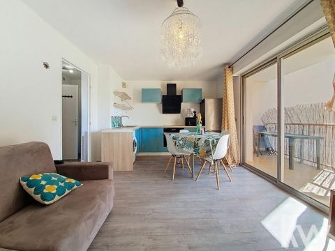 APPARTEMENT T2 29 M2 TERRASSE BORD DE MER CANET PLAGE