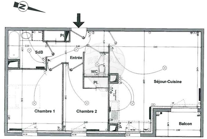 A louer APPARTEMENT T3 60 M2  NANTES