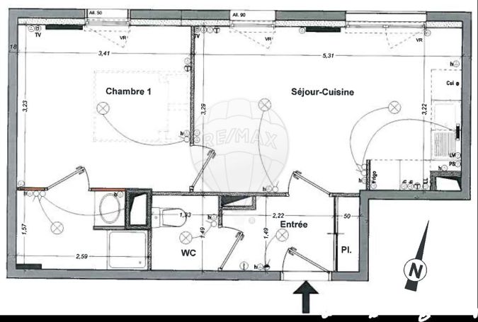 A louer APPARTEMENT T2 38 M2  NANTES