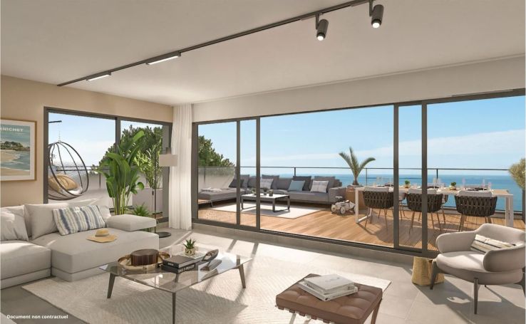 A louer APPARTEMENT T3 98 M2 VUE MER PORNICHET