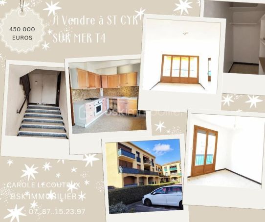 A louer APPARTEMENT T5 77 M2 TERRASSE BORD DE MER SAINT CYR SUR MER