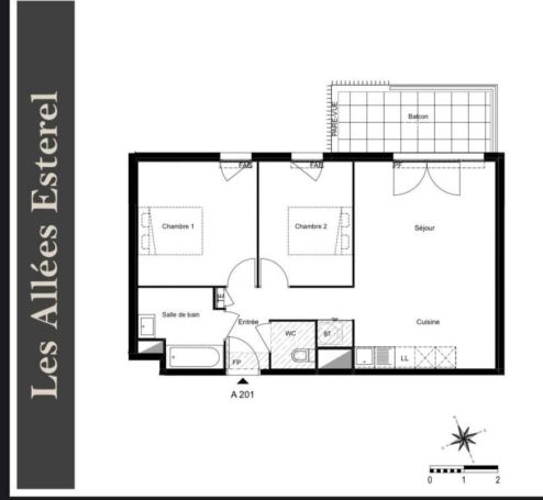 A louer APPARTEMENT DE PRESTIGE NEUF T3 61 M2 BORD DE MER FREJUS