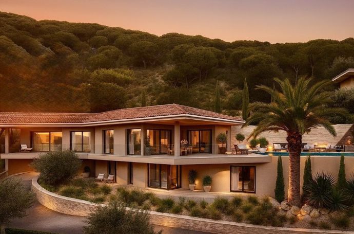 A louer MAISON  DE MAîTRE BORD DE MER GRIMAUD