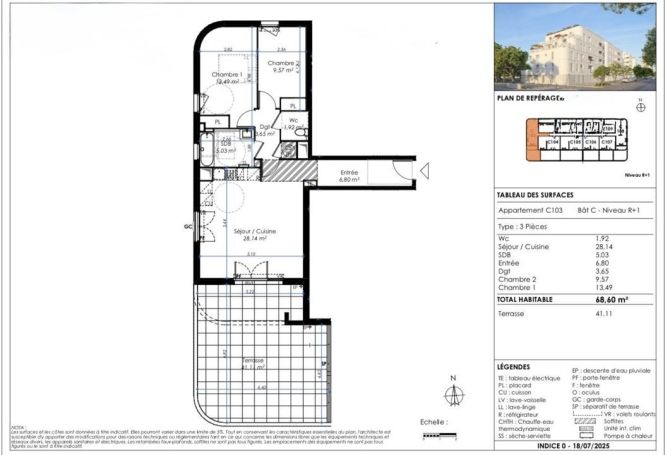 A louer APPARTEMENT T3 62 M2 BORD DE MER LA SEYNE SUR MER