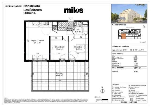 A louer APPARTEMENT T3 62 M2 TERRASSE BORD DE MER LA SEYNE SUR MER