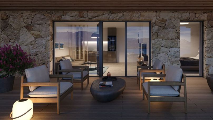 A louer STUDIO NEUF  32 M2 TERRASSE BORD DE MER CALVI