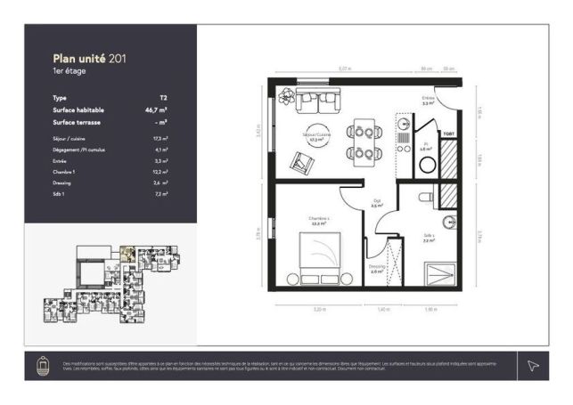A louer APPARTEMENT T2 46 M2 PIEDS DANS L'EAU PIANOTTOLI CALDARELLO