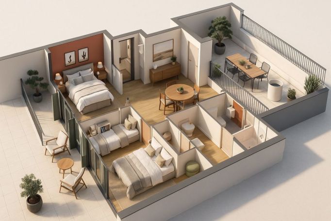 A louer APPARTEMENT T3 52 M2 TERRASSE BORD DE MER NICE