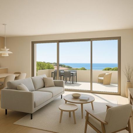 A louer APPARTEMENT DE PRESTIGE T5 106 M2 TERRASSE BORD DE MER PIANOTTOLI CALDARELLO