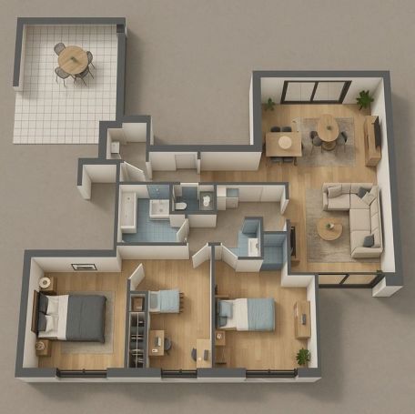 A louer APPARTEMENT T4 88 M2 TERRASSE BORD DE MER NICE