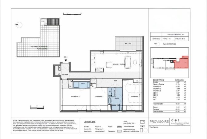 A louer APPARTEMENT T4 88 M2 TERRASSE BORD DE MER NICE