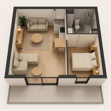 A louer APPARTEMENT T2 38 M2 BORD DE MER LA SEYNE SUR MER