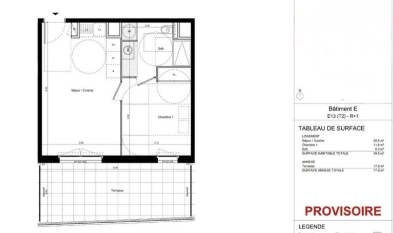 A louer APPARTEMENT T2 38 M2 BORD DE MER LA SEYNE SUR MER