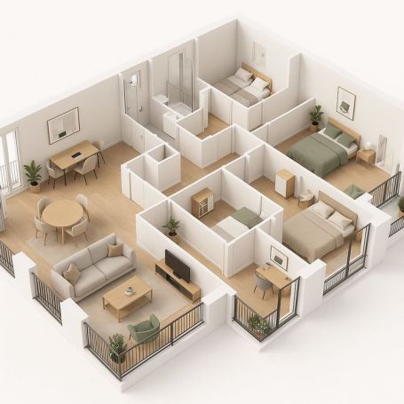 A louer APPARTEMENT NEUF T5 147 M2 BORD DE MER NICE