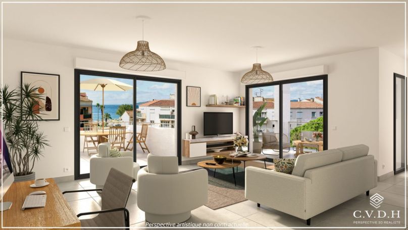 A louer APPARTEMENT DE PRESTIGE T4 80 M2 TERRASSE PIEDS DANS L'EAU FREJUS